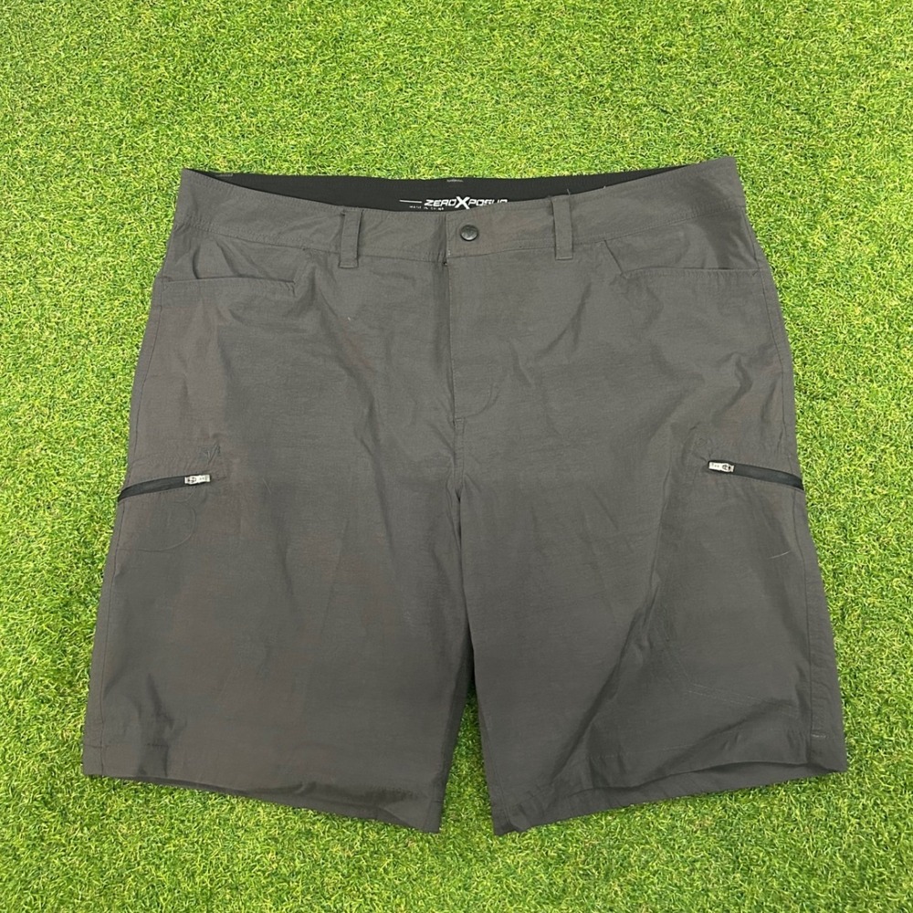 ZeroXposur Mens Cargo Hiking Shorts Gray Size 40 Quick Dry Outdoor Performance